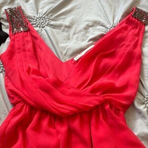 Elegant Red Sleeveless Dress